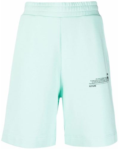MSGM Sport-Shorts mit Logo-Print - Grün
