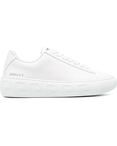 Versace Sneakers mit Schnürung - Weiß