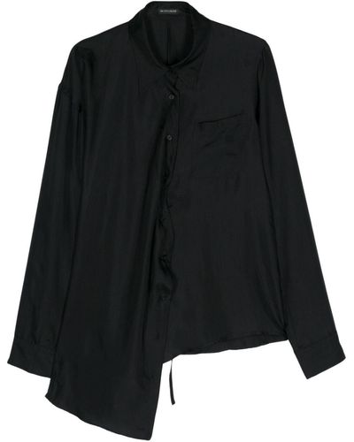 Ann Demeulemeester Amatus Asymmetric Silk Shirt - Black