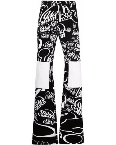 Off-White c/o Virgil Abloh X Katsu Straight-Leg-Jeans mit Print - Schwarz