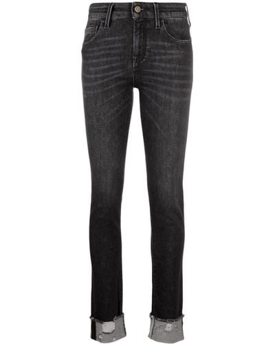 Jacob Cohen Skinny-Jeans mit Umschlag - Grau