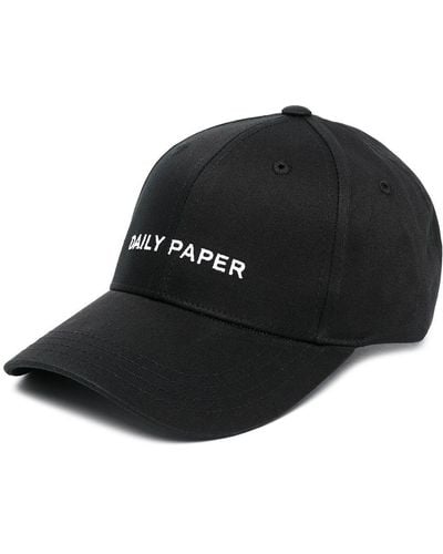 Daily Paper Logo Embroidered Baseball Cap - Black