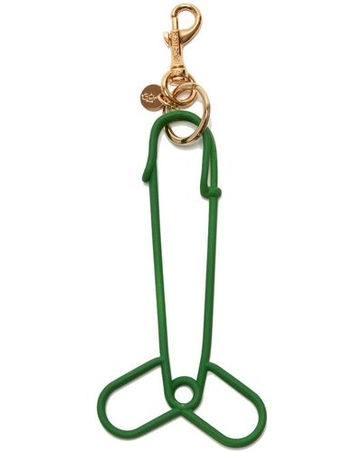 JW Anderson Schlüsselanhänger mit Logo-Schild - Grün