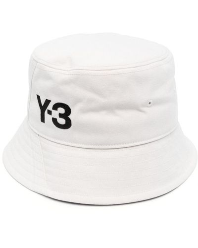 Y-3 Fischerhut aus Canvas - Weiß