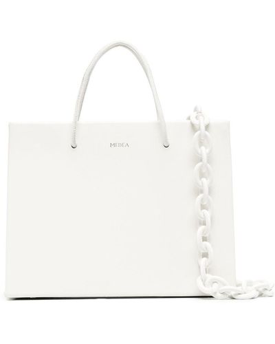 MEDEA Chain-strap Tote Bag - White
