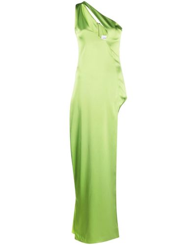 Concepto One-shoulder Cut-out Maxi Dress - Green