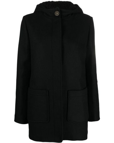 Claudie Pierlot Faux Fur-trimmed Hood Coat - Black