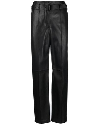 Emporio Armani Pantalones ajustados de talle alto - Negro
