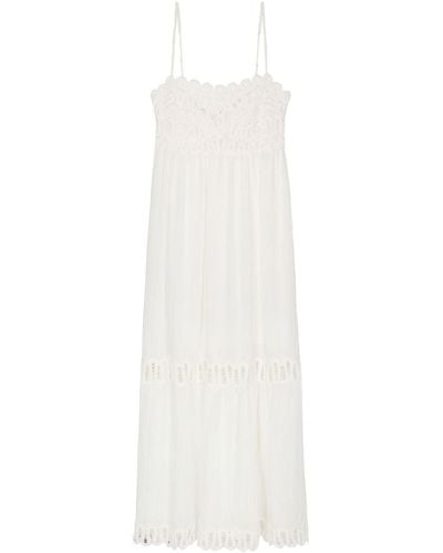 Jonathan Simkhai Sleeveless Lace-embellished Dress - White