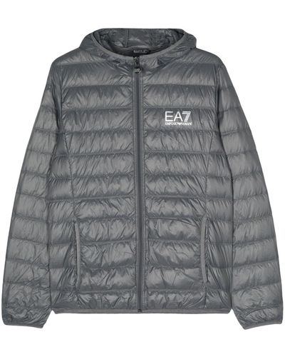 EA7 Gefütterte Core Identity Jacke - Grau