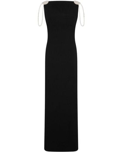 DSquared² Faux Pearl-embellished Maxi Dress - Black