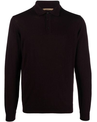 Nuur Polo-collar Merino Wool Sweater - Black