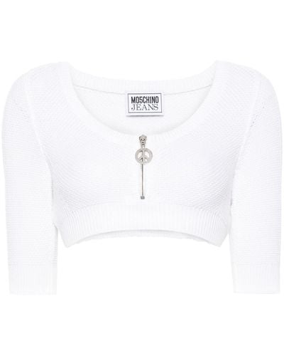 Moschino Jeans Cropped Top - Wit