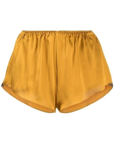 Gilda & Pearl Slim-fit Silk Shorts - Orange