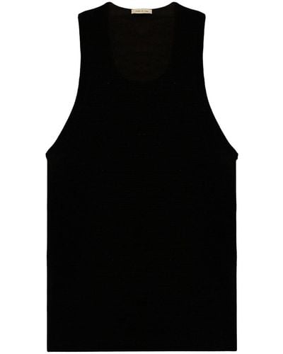 Fear Of God Ribbed Cotton Tank Top - Black