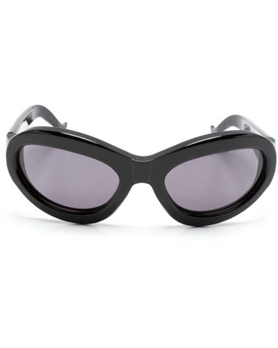 MEDEA Smack Oval-frame Sunglasses - Grey