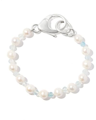 Hatton Labs Silver Pearl And Bead Bracelet - White