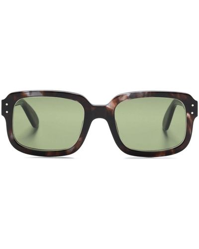 Lesca Dude Rectangle-frame Sunglasses - Green