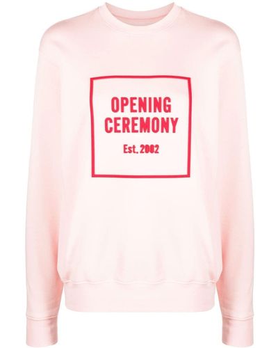 Opening Ceremony Sweat ample à logo Box 3D - Rose