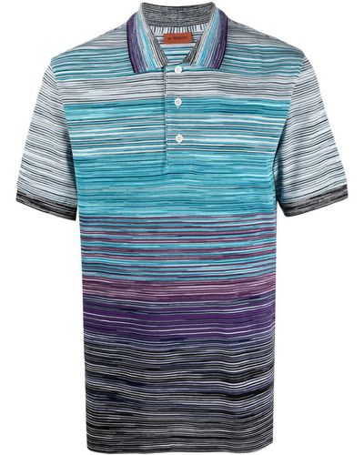 Missoni Gradient-effect Polo Shirt - Blue