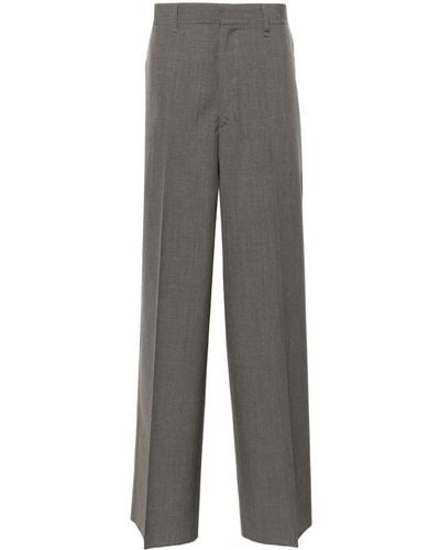 Givenchy Wide-leg Wool Pants - Men's - Acetate/wool/viscose - Grey