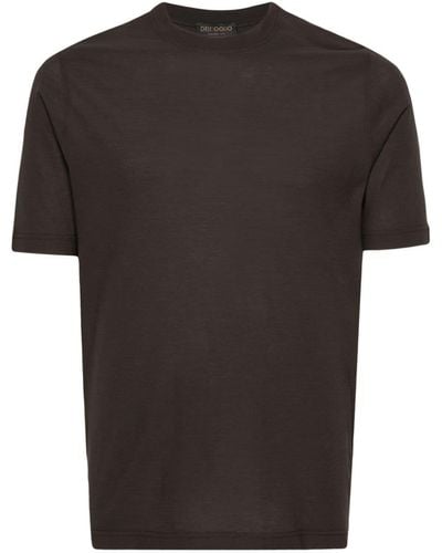 Dell'Oglio Crew-neck cotton T-shirt - Negro