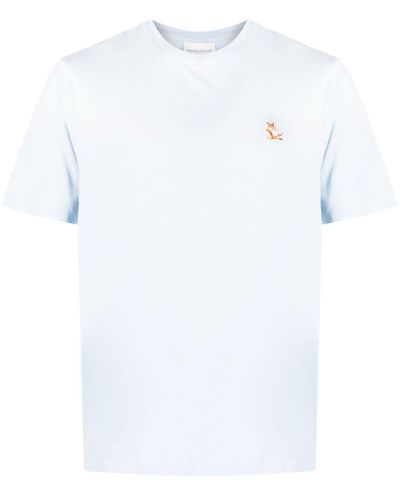 Maison Kitsuné T-shirt con applicazione - Bianco