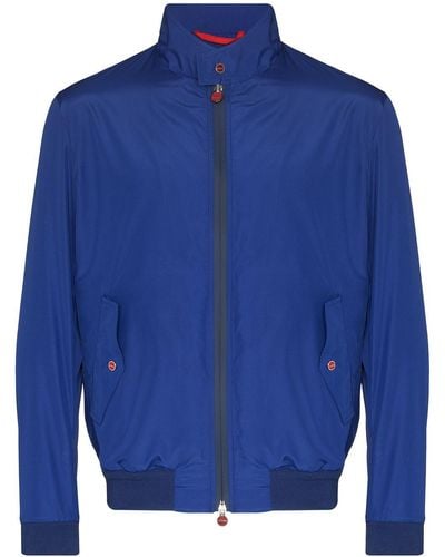 Kiton Harrington-Jacke mit Reißverschluss - Blau