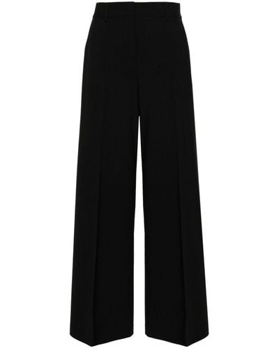 MSGM Pantalon de costume à taille haute - Noir