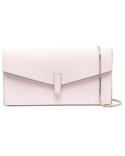 Valextra Iside Leather Clutch Bag - Pink