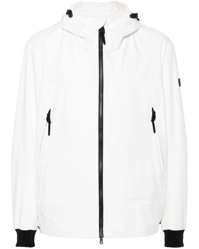 Peuterey Appliqué-logo hooded jacket - Weiß