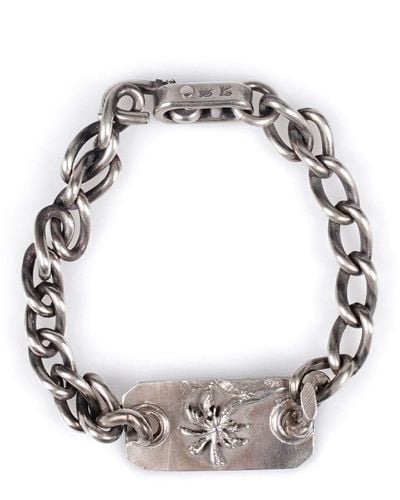 Werkstatt:münchen Bracelet Palm à détail de chaîne - Métallisé