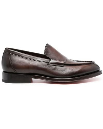 Santoni Grover Loafers Shoes - Brown