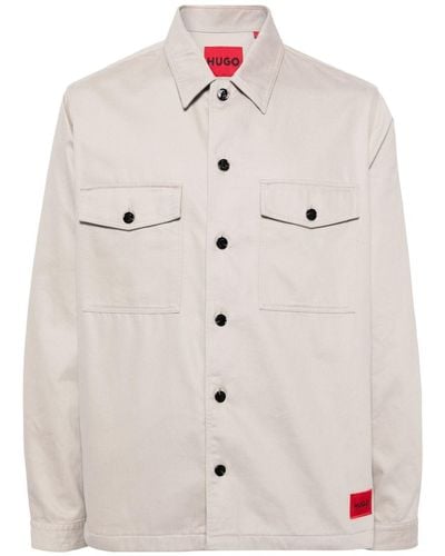 HUGO Long-sleeve Cotton Jacket - Natural