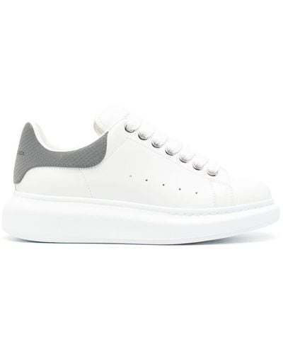Alexander McQueen Oversized Leather Sneakers - White