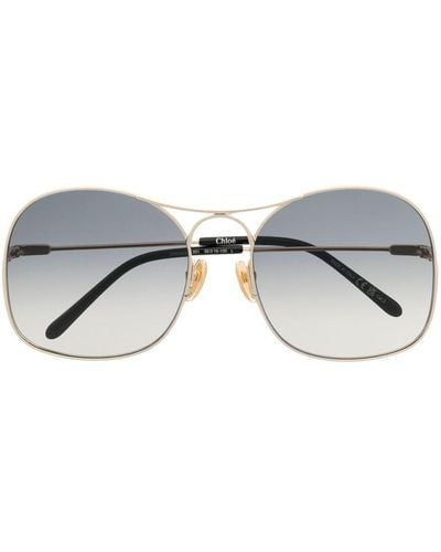 Chloé Sonnenbrille mit Oversized-Gestell - Mettallic