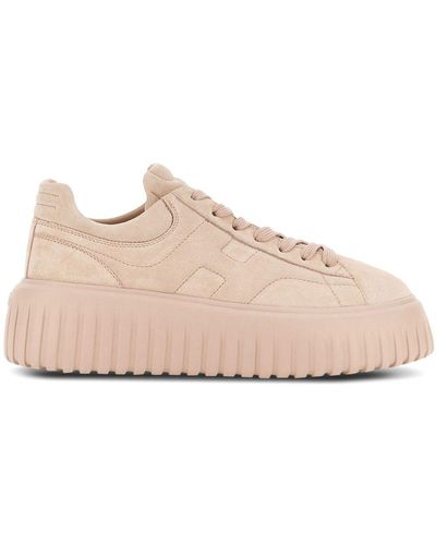 Hogan H-stripes Leather Sneakers - Pink