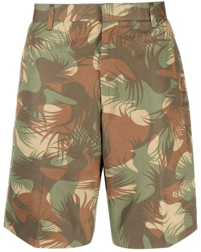 Moschino Shorts mit Camouflage-Print - Grün