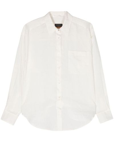 BOSS Long-sleeve Ramie Shirt - White