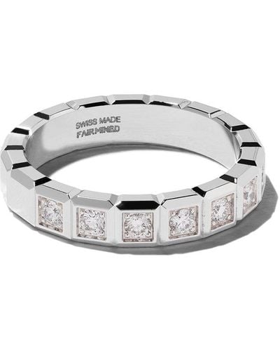 Chopard 18kt White Gold Ice Cube Diamond Ring - Multicolour