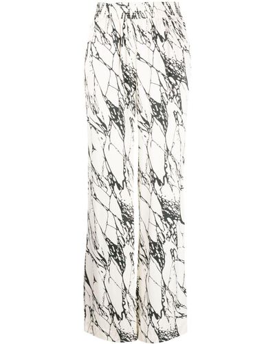 Paul Smith Graphic-print Palazzo Trousers - White