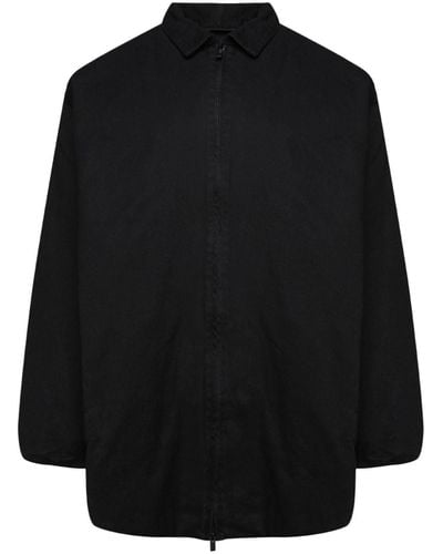 Fear Of God Logo-appliqué Denim Shirt Jacket - Black