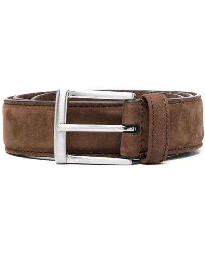 Anderson's Buckled Suede Belt - Brown