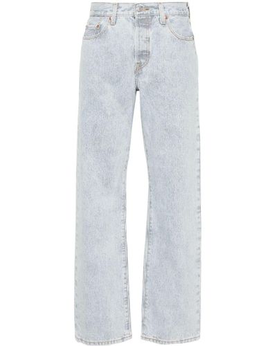 Levi's Mid-rise Straight-leg Jeans - Gray