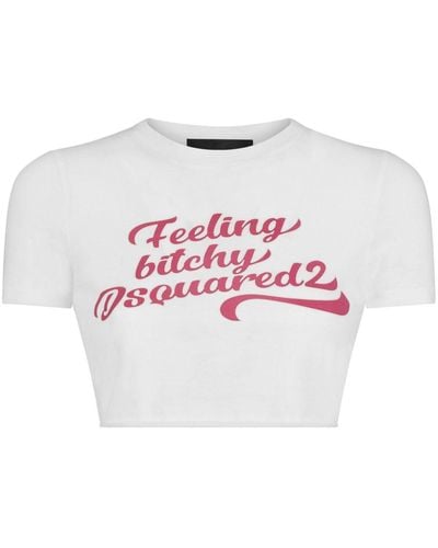 DSquared² T-shirt Met Tekst - Roze