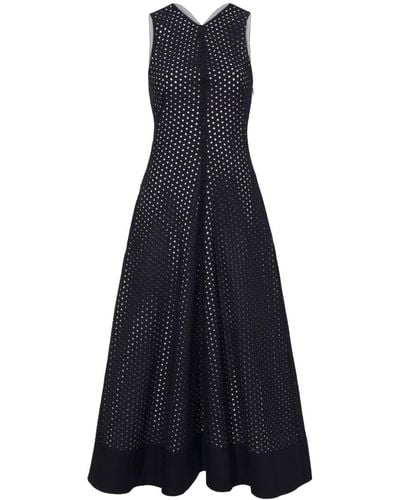 Proenza Schouler Juno Broderie Anglaise Midi Dress - Blue