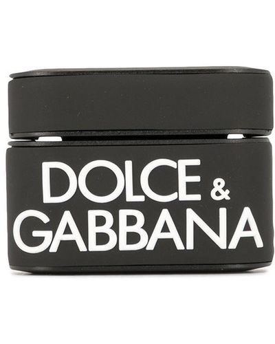 Dolce & Gabbana Étui pour Airpods Pro à logo noir et blanc