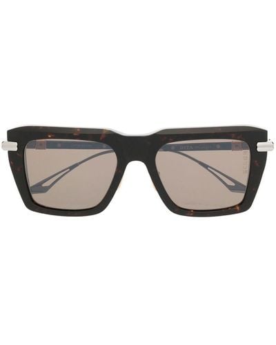 Dita Eyewear Eckige Sonnenbrille in Schildpattoptik - Grau