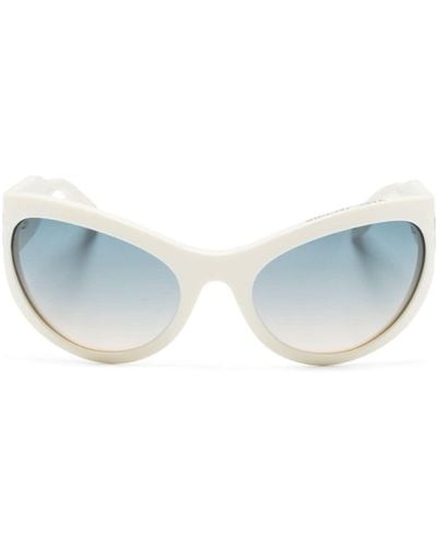 Marc Jacobs Icon Wrapped Oval-frame Sunglasses - Blue