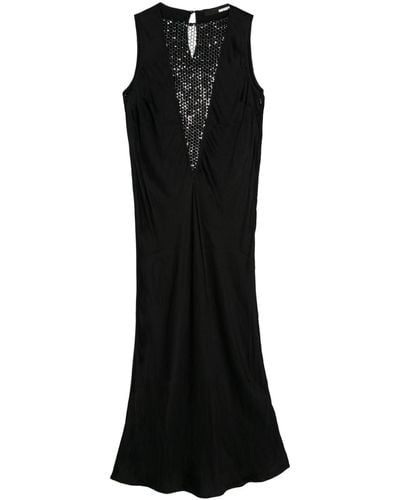 ROTATE BIRGER CHRISTENSEN Sequin-embellished Sarin Midi Dress - Black